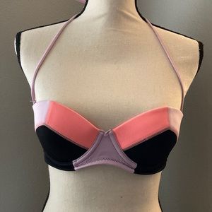 VS Color Block Bandeau Bikini Top